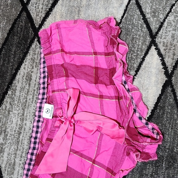 VINTAGE VS PINK METALLIC GOLD SHINE RHINESTONES RUFFLED 2008 SLEEP SHORTS - Picture 11 of 13